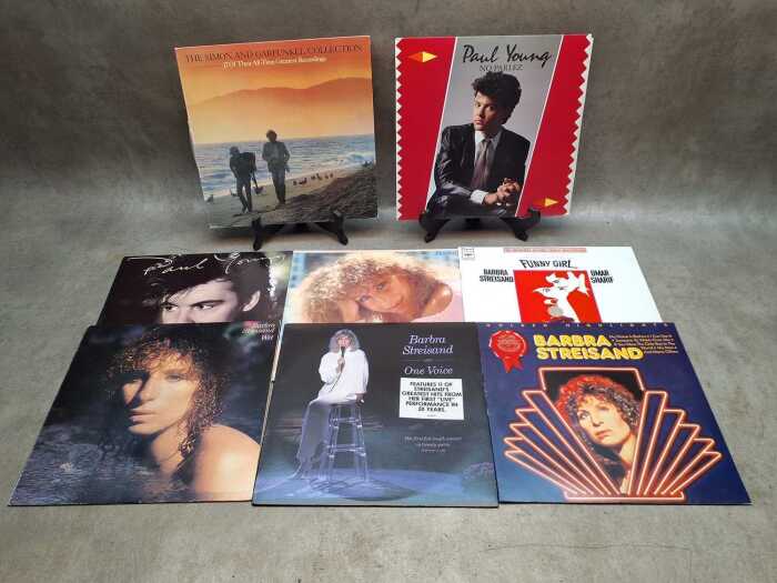 Group of vinyl records