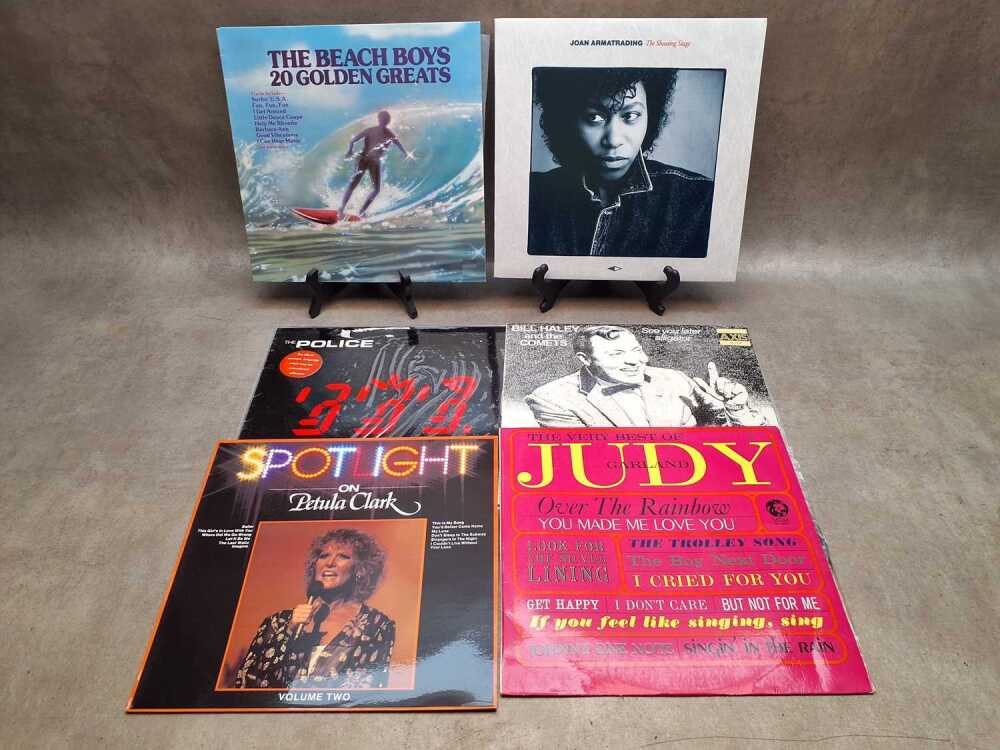 Group of vinyl records