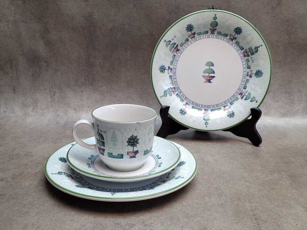 Staffordshire Topiary porcelain dinner setting for six
