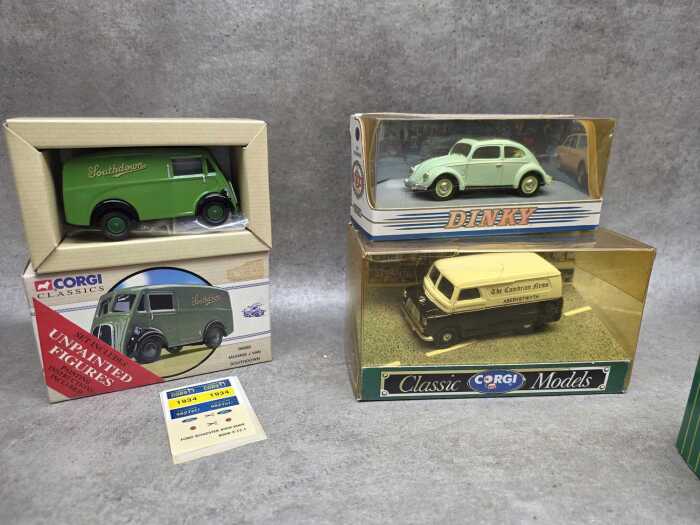 Boxed model cars and vehicles