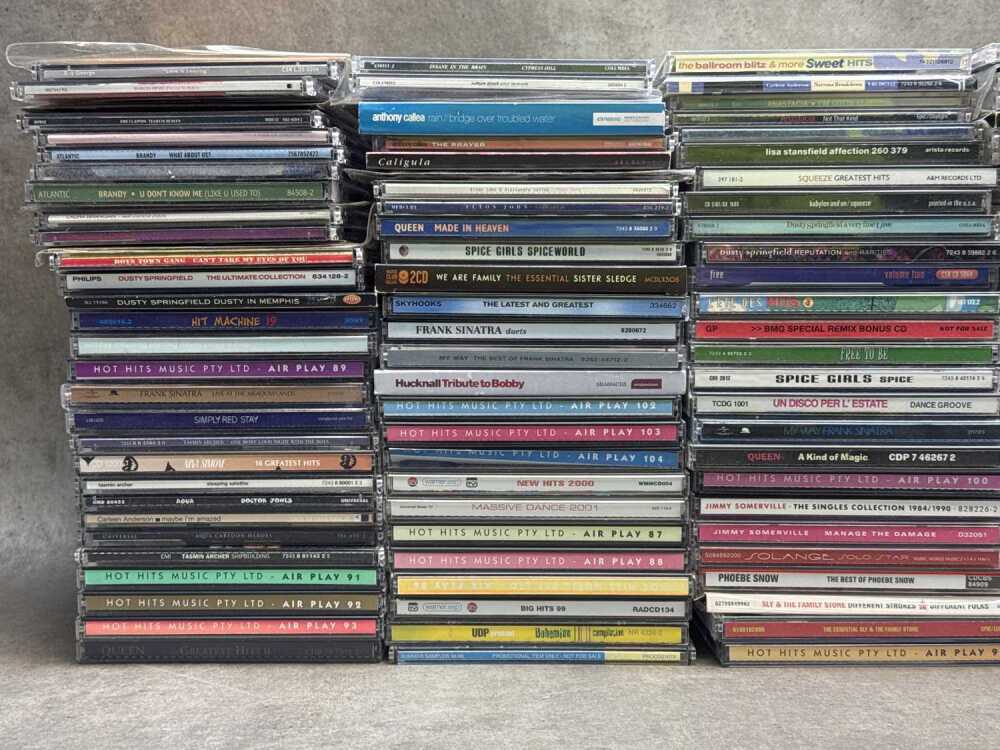 Group of CDs and CD singles
