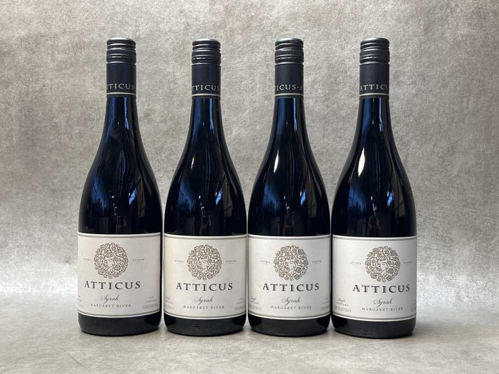Atticus Syrah red wine 2009, four bottles