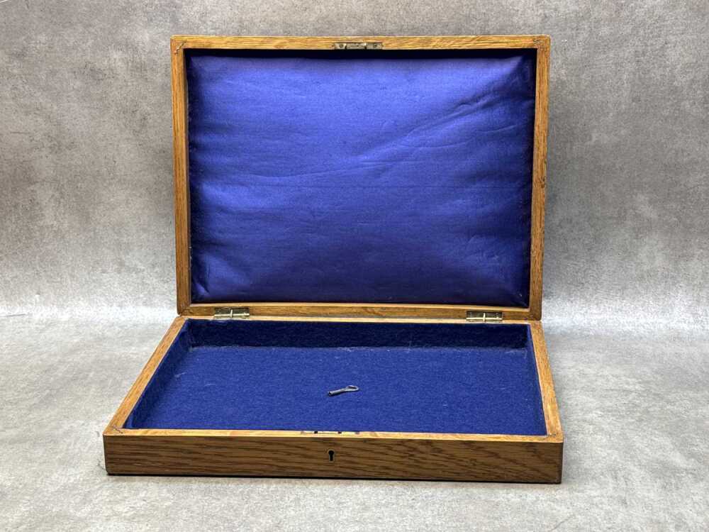 Antique timber boxes and desk tray