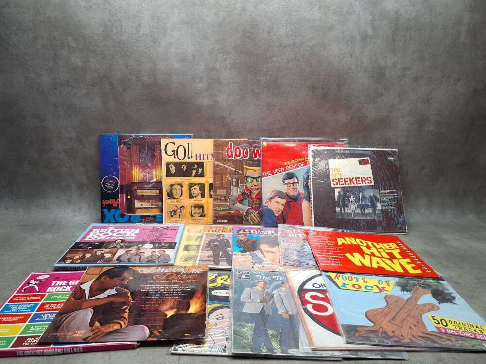 Group of vinyl records