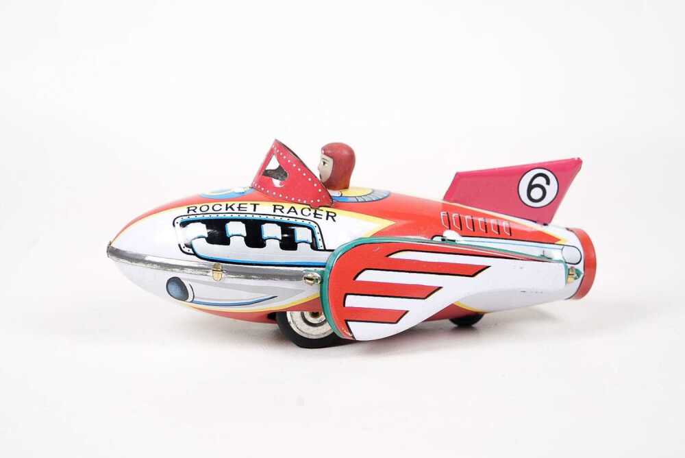 'Rocket Racer' tin toy rocket